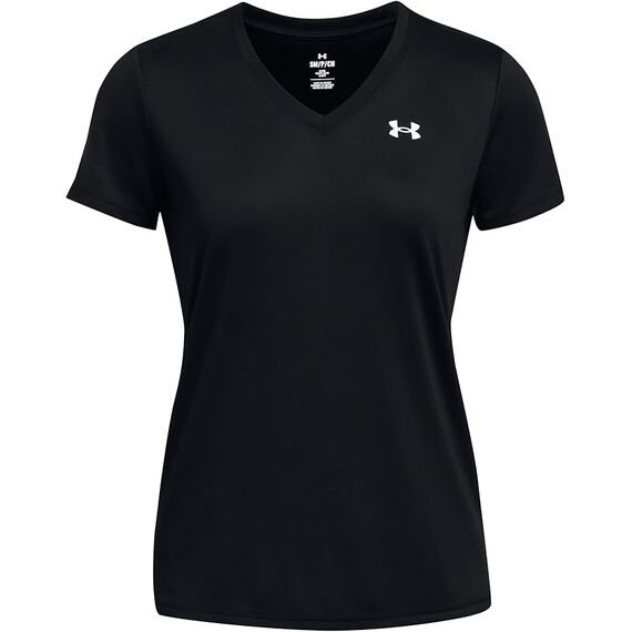 UNDER ARMOUR koszulka treningowa damska Tech SSV- Solid czarna, Kolor: czarny, Rozmiar: XL