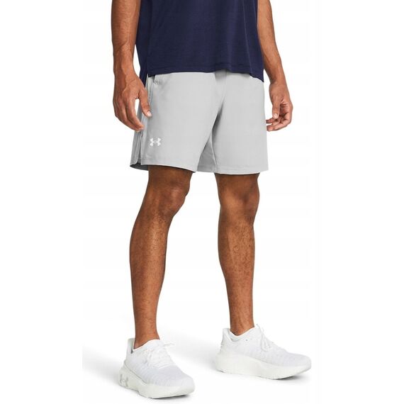 UNDER ARMOUR krótkie spodenki męskie UA LAUNCH 7'' UNLINED SHORTS szare, Kolor: szary, Rozmiar: L, 5 zdjęcie