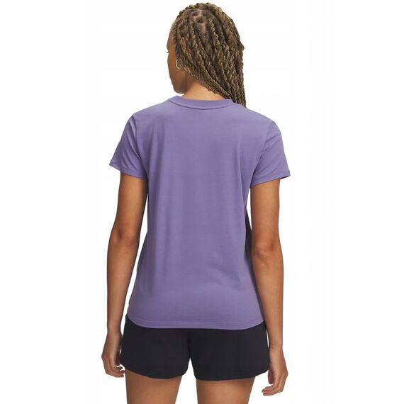 UNDER ARMOUR koszulka damska treningowa UA Rival Core SS fioletowa, Kolor: fioletowy, Rozmiar: L, 2 zdjęcie