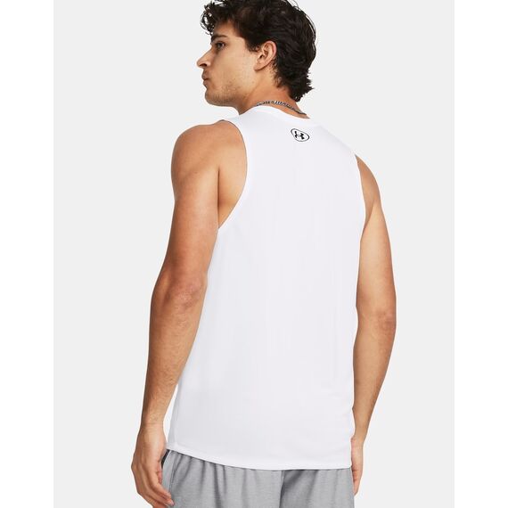 UNDER ARMOUR koszulka treningowa męska biała UA Tech Tank, Kolor: biały, Rozmiar: L, 3 zdjęcie
