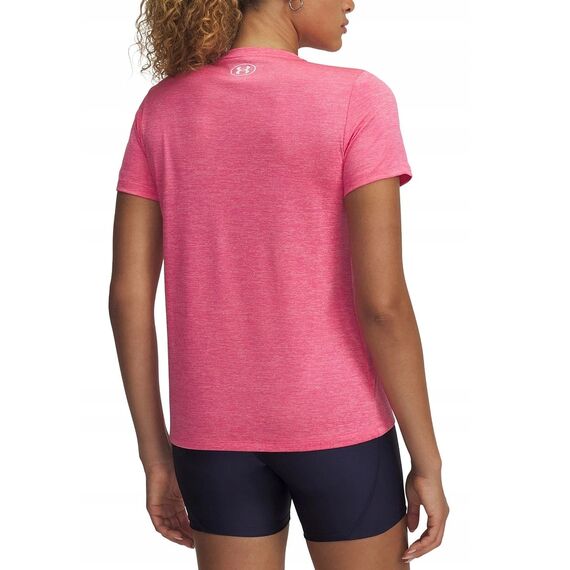 UNDER ARMOUR Damska koszulka treningowa Tech SSC- Twist różowa, Kolor: różowy, Rozmiar: L, 4 zdjęcie