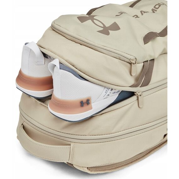 UNDER ARMOUR plecak treningowy UA Hustle 6.0 Backpack beżowy, Kolor: zielony, Rozmiar: one size, 3 zdjęcie