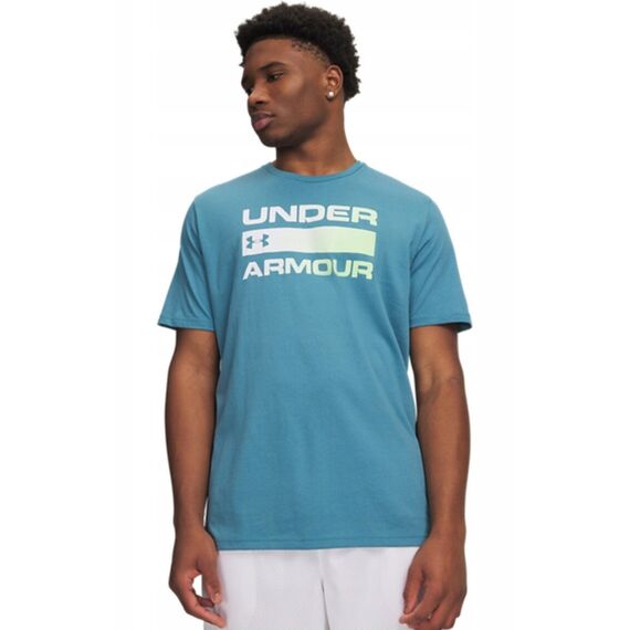UNDER ARMOUR Męski t-shirt UA TEAM ISSUE WORDMARK SS niebieski, Kolor: niebieski, Rozmiar: L