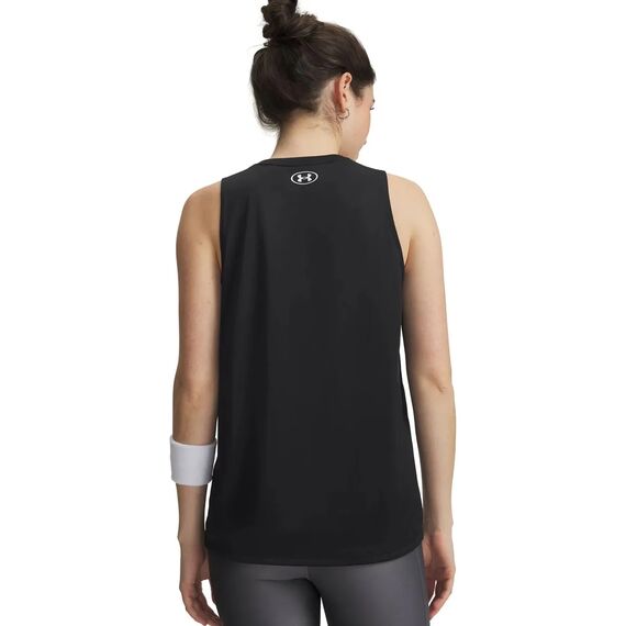 UNDER ARMOUR koszulka treningowa damska top Tech Tank Solid czarna, Kolor: czarny, Rozmiar: L, 2 zdjęcie
