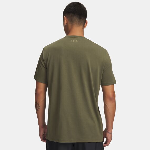 UNDER ARMOUR męska koszulka bawełniana UA M BOXED SPORTS UPDATED SS zielona, Kolor: zielony, Rozmiar: XL, 2 zdjęcie