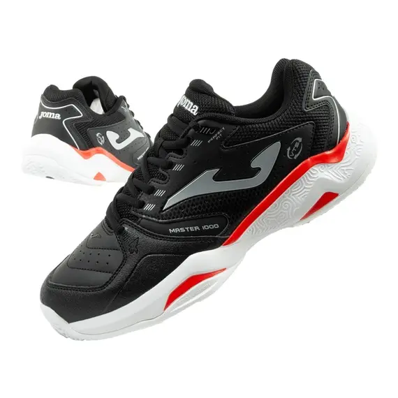 Joma buty sportowe do padla męskie Master tenis ziemny obuwie na kort czarne białe czerwone, Kolor: czarny, Waga: 1, Rozmiar: 43, 8 zdjęcie