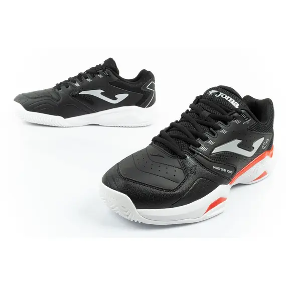 Joma buty sportowe do padla męskie Master tenis ziemny obuwie na kort czarne białe czerwone, Kolor: czarny, Waga: 1, Rozmiar: 45, 2 zdjęcie