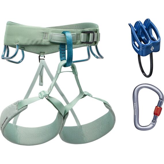 BLACK DIAMOND uprząż wspinaczkowa zestaw W MOMENTUM HARNESS zielony