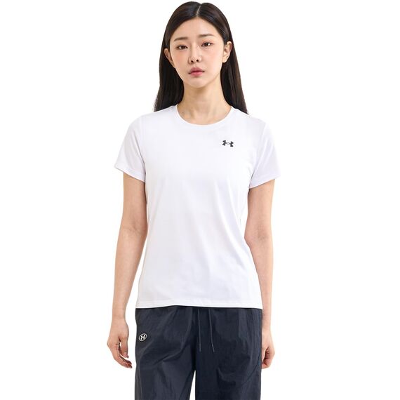 UNDER ARMOUR damska koszulka treningowa Tech SSC Solid biała, Kolor: biały, Rozmiar: XL