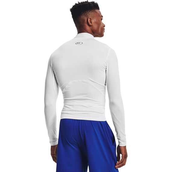 UNDER ARMOUR koszulka treningowa długi rękaw UA HG Armour Comp Mock LS biała, Kolor: biały, Rozmiar: L, 2 zdjęcie
