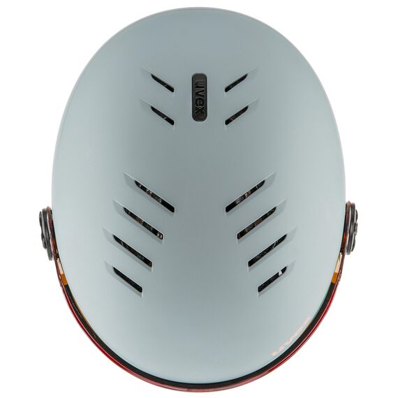 Uvex Rocket jr. Visor kask narciarski dziecięcy z wizjerem snowboard szary, Kolor: szary, Rozmiar: 54-58, 30 zdjęcie