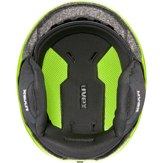 UVEX viti kask narciarski dziecięcy lekki z regulacją na stok snowboard zielony, Kolor: zielony, Rozmiar: 51-55, 3 zdjęcie