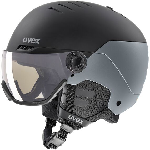 Uvex Wanted Visor pro V kask narciarski snowboard fotochromowy wizjer czarny, Kolor: czarny, Rozmiar: 54-58