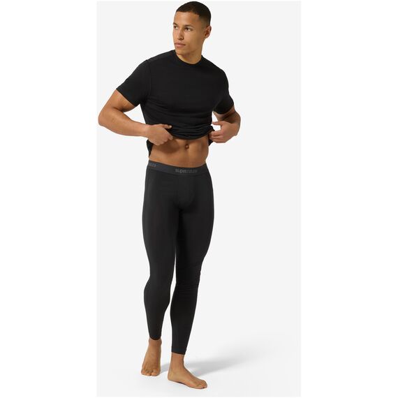 SUPER.NATURAL TUNDRA175 Tight legginsy męskie termoaktywne merino czarne, Kolor: czarny, Rozmiar: L, 2 zdjęcie