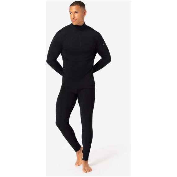 SUPER.NATURAL ARCTIC230 ZIP 1/4 koszulka męska termoaktywna merino czarna, Kolor: czarny, Rozmiar: S, 3 zdjęcie