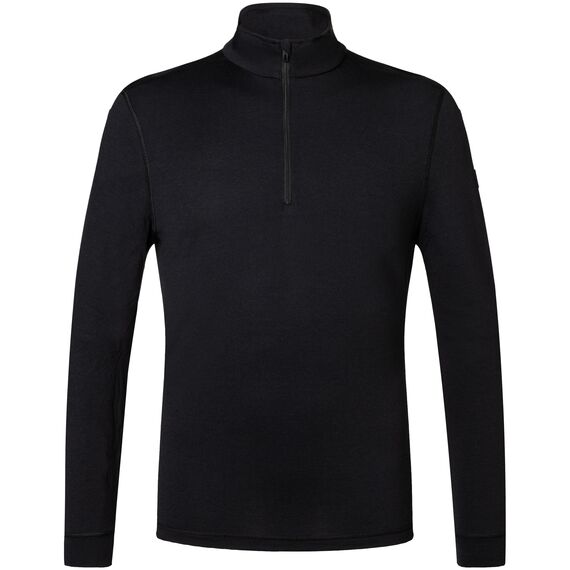SUPER.NATURAL ARCTIC230 ZIP 1/4 koszulka męska termoaktywna merino czarna, Kolor: czarny, Rozmiar: M, 4 zdjęcie