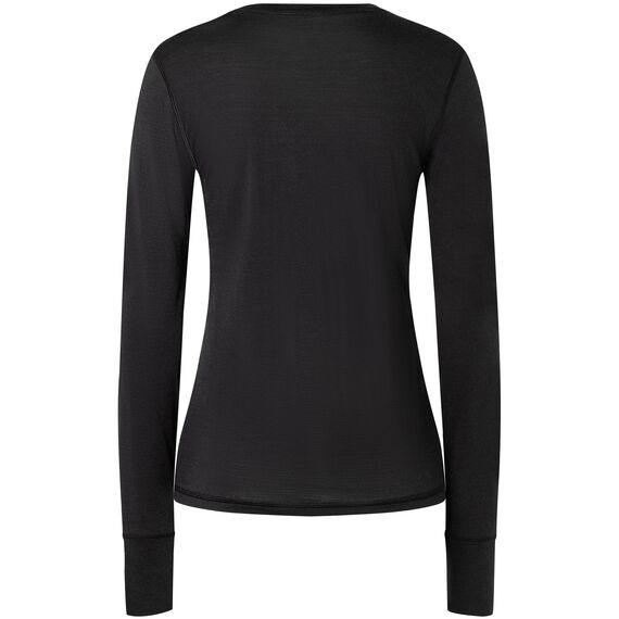 SUPER.NATURAL Koszulka damska z długim rękawem merino TUNDRA175 czarna, Kolor: czarny, Rozmiar: S, 3 zdjęcie