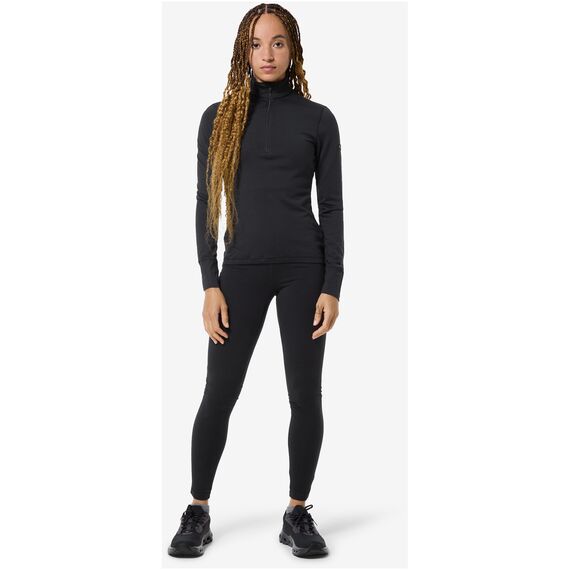 SUPER.NATURAL ARCTIC230 ZIP 1/4 koszulka damska termoaktywna merino czarna, Kolor: czarny, Rozmiar: XS, 3 zdjęcie