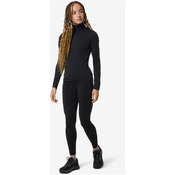 SUPER.NATURAL ARCTIC230 ZIP 1/4 koszulka damska termoaktywna merino czarna, Kolor: czarny, Rozmiar: M, 4 zdjęcie