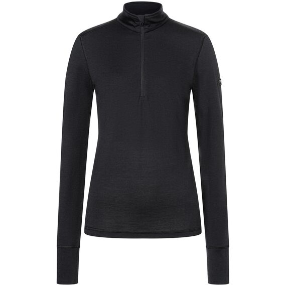 SUPER.NATURAL ARCTIC230 ZIP 1/4 koszulka damska termoaktywna merino czarna, Kolor: czarny, Rozmiar: XS, 5 zdjęcie