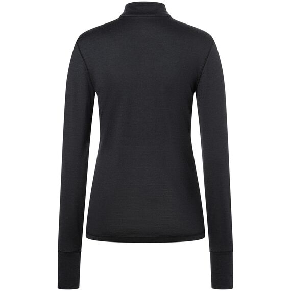 SUPER.NATURAL ARCTIC230 ZIP 1/4 koszulka damska termoaktywna merino czarna, Kolor: czarny, Rozmiar: XS, 6 zdjęcie