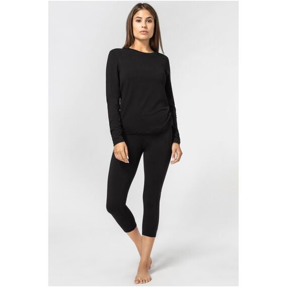 SUPER.NATURAL ARCTIC230 LS koszulka damska termoaktywna merino czarna, Kolor: czarny, Rozmiar: XS