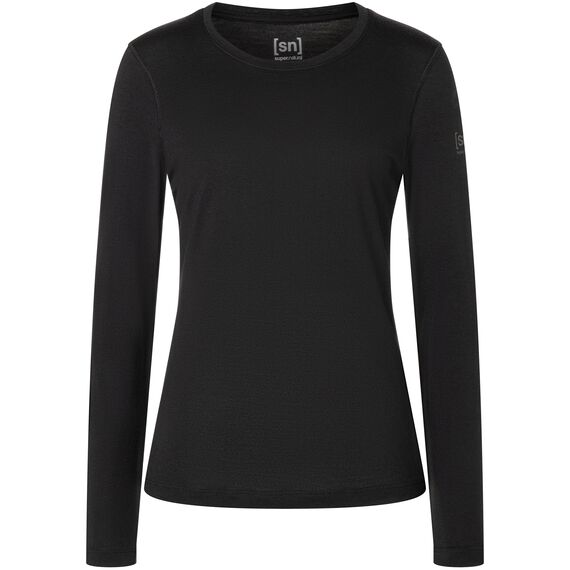 SUPER.NATURAL ARCTIC230 LS koszulka damska termoaktywna merino czarna, Kolor: czarny, Rozmiar: M, 4 zdjęcie