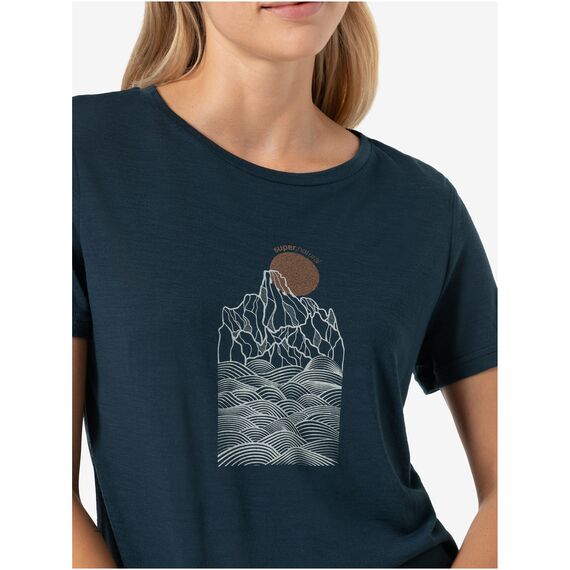 SUPER.NATURAL Koszulka damska merino PREIKESTOLEN CLIFFS TEE szara, Kolor: szary, Rozmiar: M, 2 zdjęcie