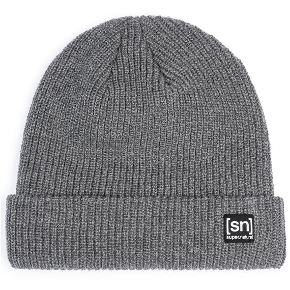 SUPER.NATURAL Merino Basic Beanie czapka unisex męska damska zimowa szara, Kolor: szary, Rozmiar: one size, 4 zdjęcie