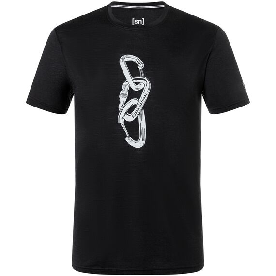 SUPER.NATURAL Carabineri Tee koszulka męska wspinanie trekking merino czarna, Kolor: czarny, Rozmiar: L, 3 zdjęcie