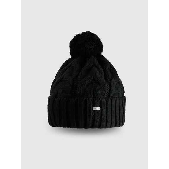 4F Essential czapka zimowa damska z pomponem sportowa czarna, Kolor: czarny, Rozmiar: one size, 3 zdjęcie