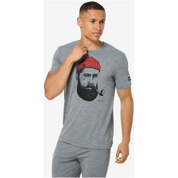 Koszulka z krótkim rękawem męska SUPER.NATURAL SAILOR TEE szara, Kolor: szary, Waga: 0.5, Rozmiar: XL