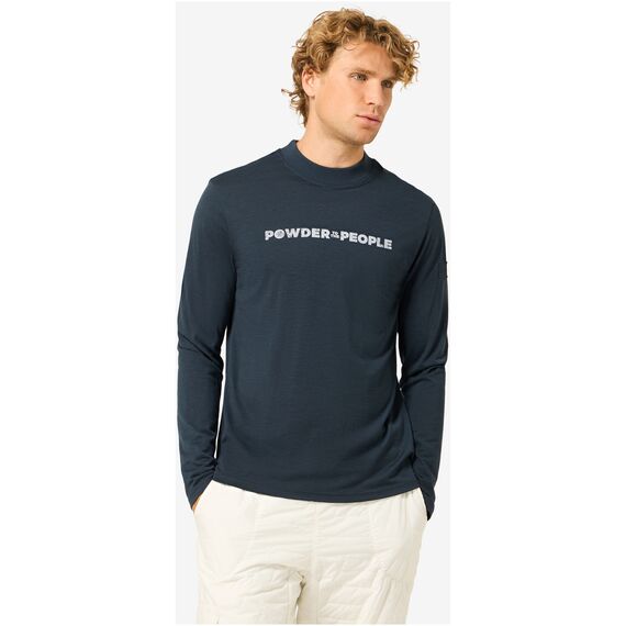 Longsleeve męski SUPER.NATURAL POWDER TO THE PEOPLE BIO granatowy, Kolor: granatowy, Rozmiar: ​S