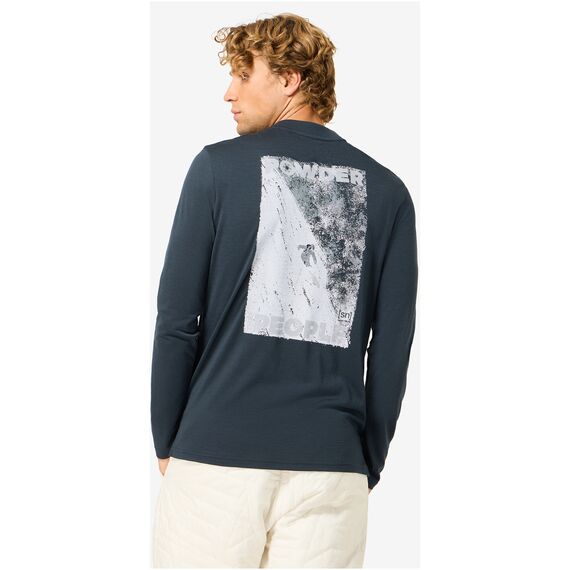 Longsleeve męski SUPER.NATURAL POWDER TO THE PEOPLE BIO granatowy, Kolor: granatowy, Rozmiar: ​S, 2 zdjęcie