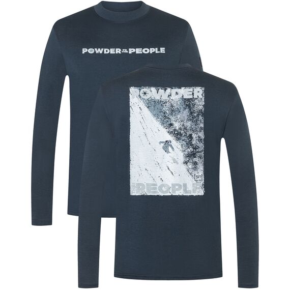 Longsleeve męski SUPER.NATURAL POWDER TO THE PEOPLE BIO granatowy, Kolor: granatowy, Rozmiar: ​S, 3 zdjęcie