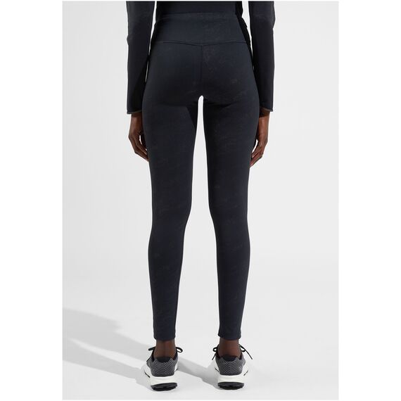 Legginsy damskie Odlo Tights ZEROWEIGHT PRINT REFLECTIVE czarne, Kolor: czarny, Rozmiar: ​S, 2 zdjęcie