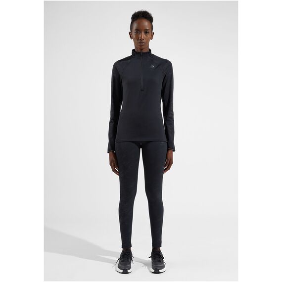 Legginsy damskie Odlo Tights ZEROWEIGHT PRINT REFLECTIVE czarne, Kolor: czarny, Rozmiar: ​S, 3 zdjęcie
