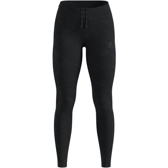 Legginsy damskie Odlo Tights ZEROWEIGHT PRINT REFLECTIVE czarne, Kolor: czarny, Rozmiar: ​M, 4 zdjęcie