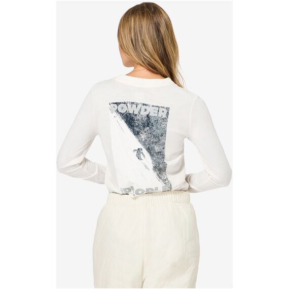 Longsleeve damski SUPER.NATURAL POWDER TO THE PEOPLE BIO biały, Kolor: biały, Rozmiar: XS, 2 zdjęcie