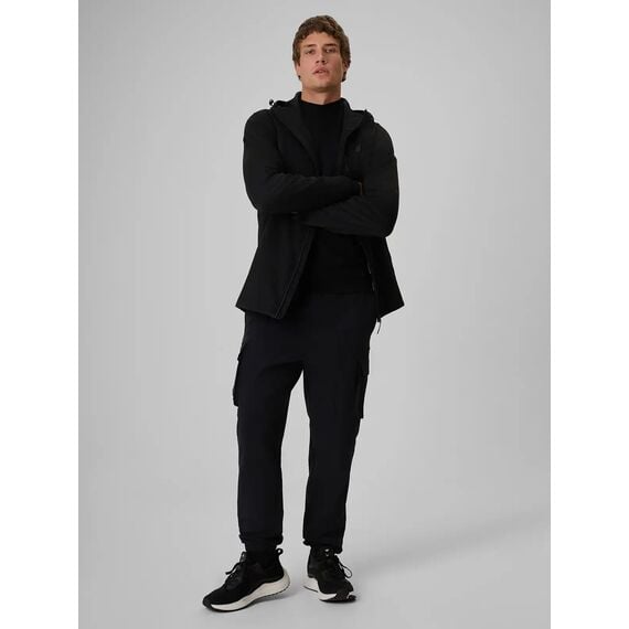 4F M646 Kurtka męska SOFTSHELL sportowa na co dzień czarna, Kolor: czarny, Rozmiar: XXL, 5 zdjęcie