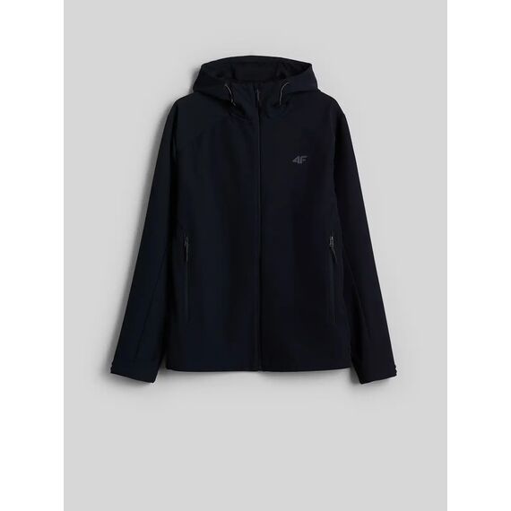 4F M608 Funkcojnalna kurtka męska SOFTSHELL z kapturem na co dzień czarna, Kolor: czarny, Rozmiar: XL, 9 zdjęcie