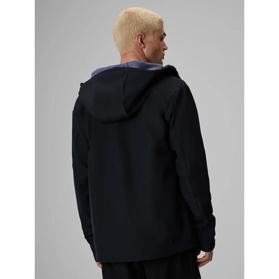4F M608 Funkcojnalna kurtka męska SOFTSHELL z kapturem na co dzień czarna, Kolor: czarny, Rozmiar: XL, 2 zdjęcie