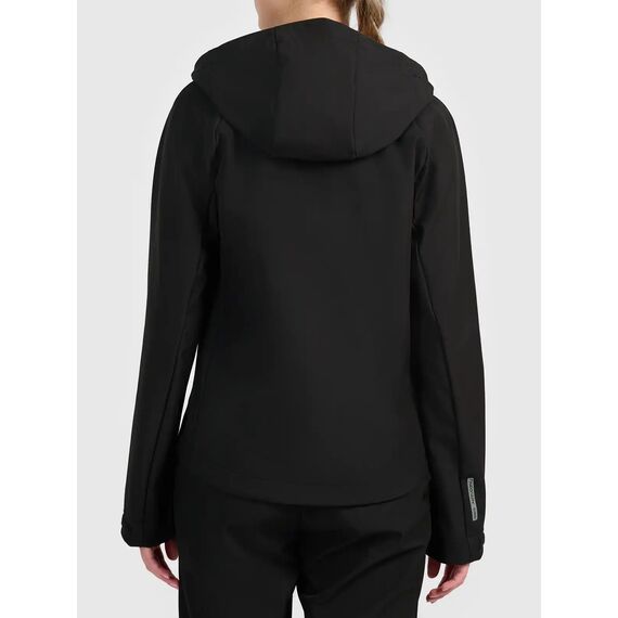 4F F605 Kurtka damaska SOFTSHELL z kapturem na co dzień czarna, Kolor: czarny, Rozmiar: XL, 2 zdjęcie