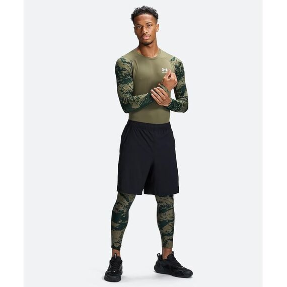 Under Armour UA HG Armour Comp CB LS męska koszulka sportowa treningowa zielona, Kolor: zielony, Rozmiar: S, 3 zdjęcie