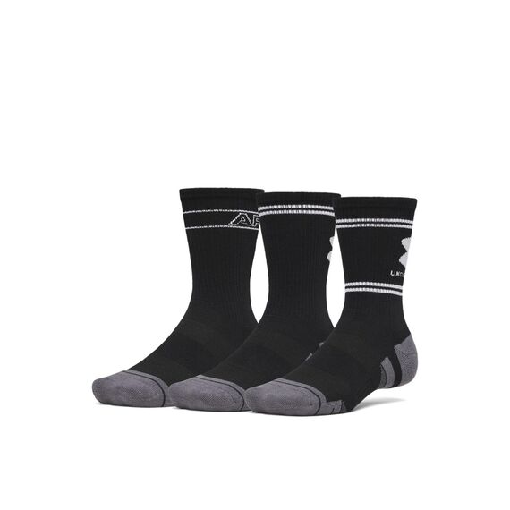 Under Armour UA Performance Tech 3-Pack Crew skarpety sportowe uniseks 3 pary, Kolor: czarny, Rozmiar: XL