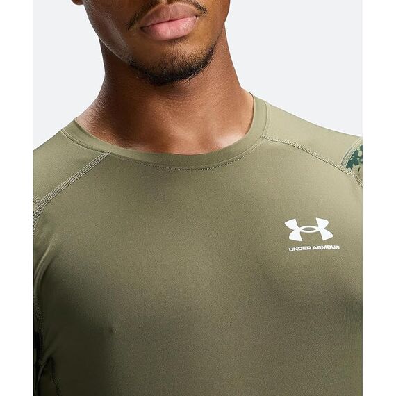 Under Armour UA HG Armour Comp CB LS męska koszulka sportowa treningowa zielona, Kolor: zielony, Rozmiar: S, 5 zdjęcie