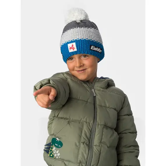 Czapka dziecięca Eisbar Star Pompon MÜ SA kids niebieska, Kolor: niebieski, Rozmiar: one size, 3 zdjęcie