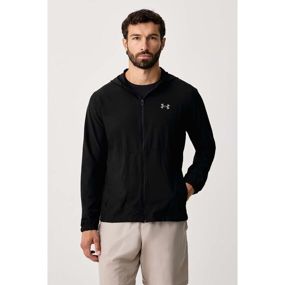Under Armour UA Velociti Hooded Jacket lekka męska kurtka biegowa z kapturem czarna, Kolor: czarny, Rozmiar: S