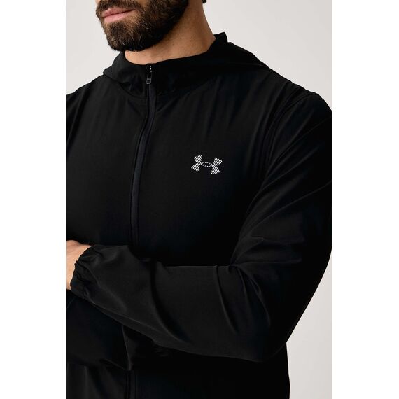 Under Armour UA Velociti Hooded Jacket lekka męska kurtka biegowa z kapturem czarna, Kolor: czarny, Rozmiar: XL, 4 zdjęcie