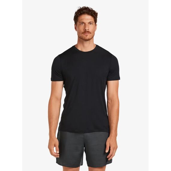 SUPER.NATURAL Koszulka męska merino ASCENDERS TEE czarna, Kolor: czarny, Rozmiar: L